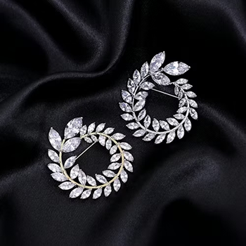 Floral Crystal Brooch