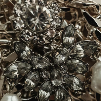 Floral Crystal Brooch